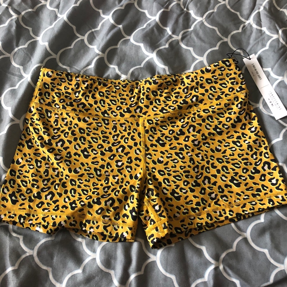 Leopard print booty shorts